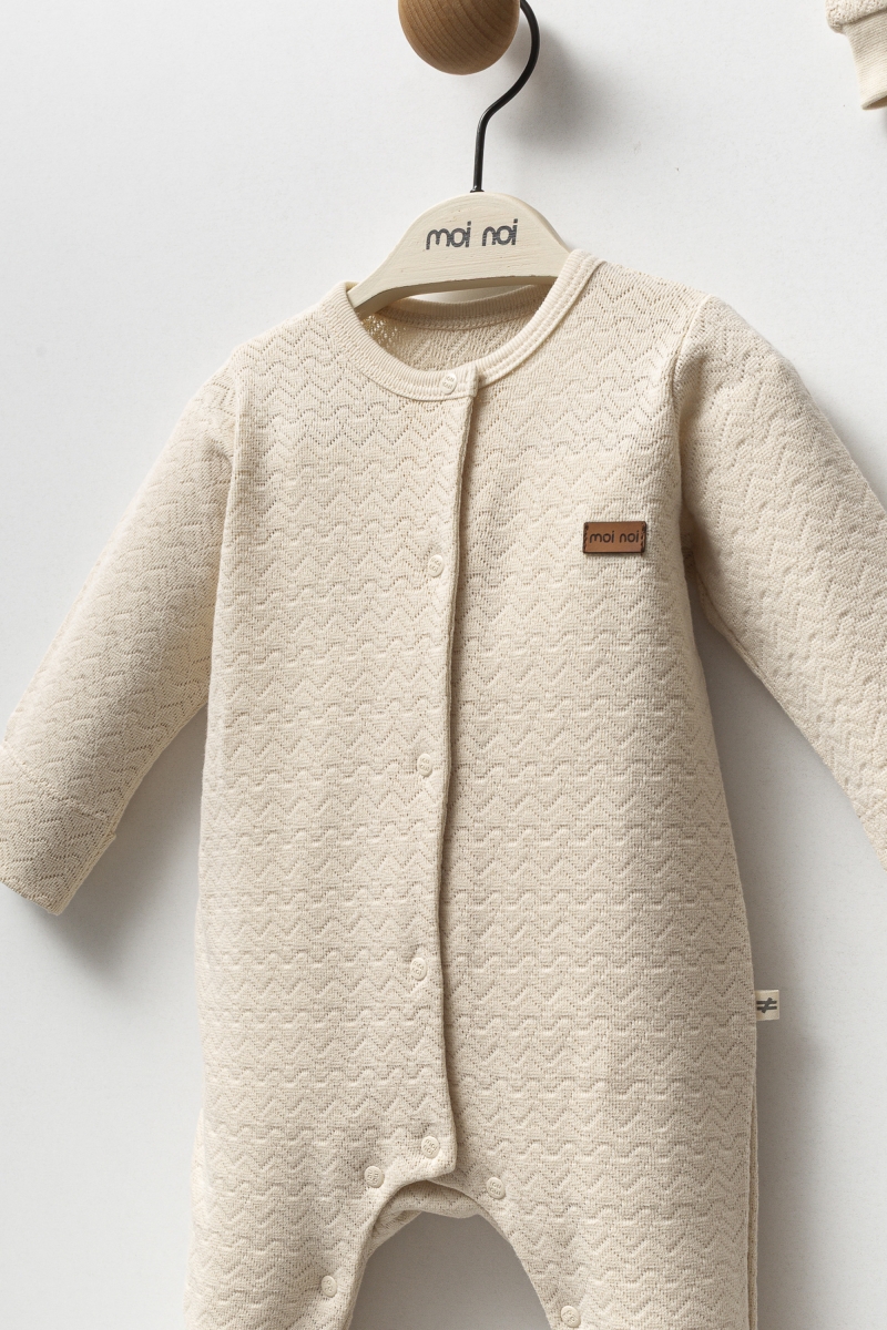 Bej - Şapkalı Tulum