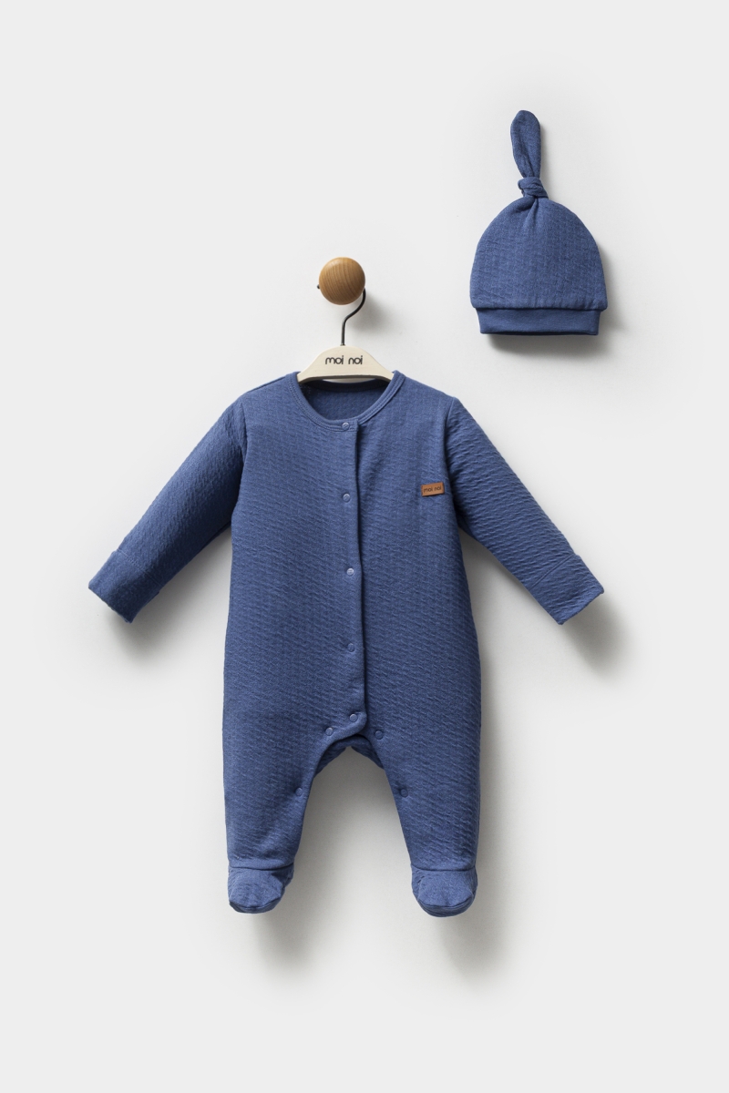 Navy Blue - Şapkalı Tulum