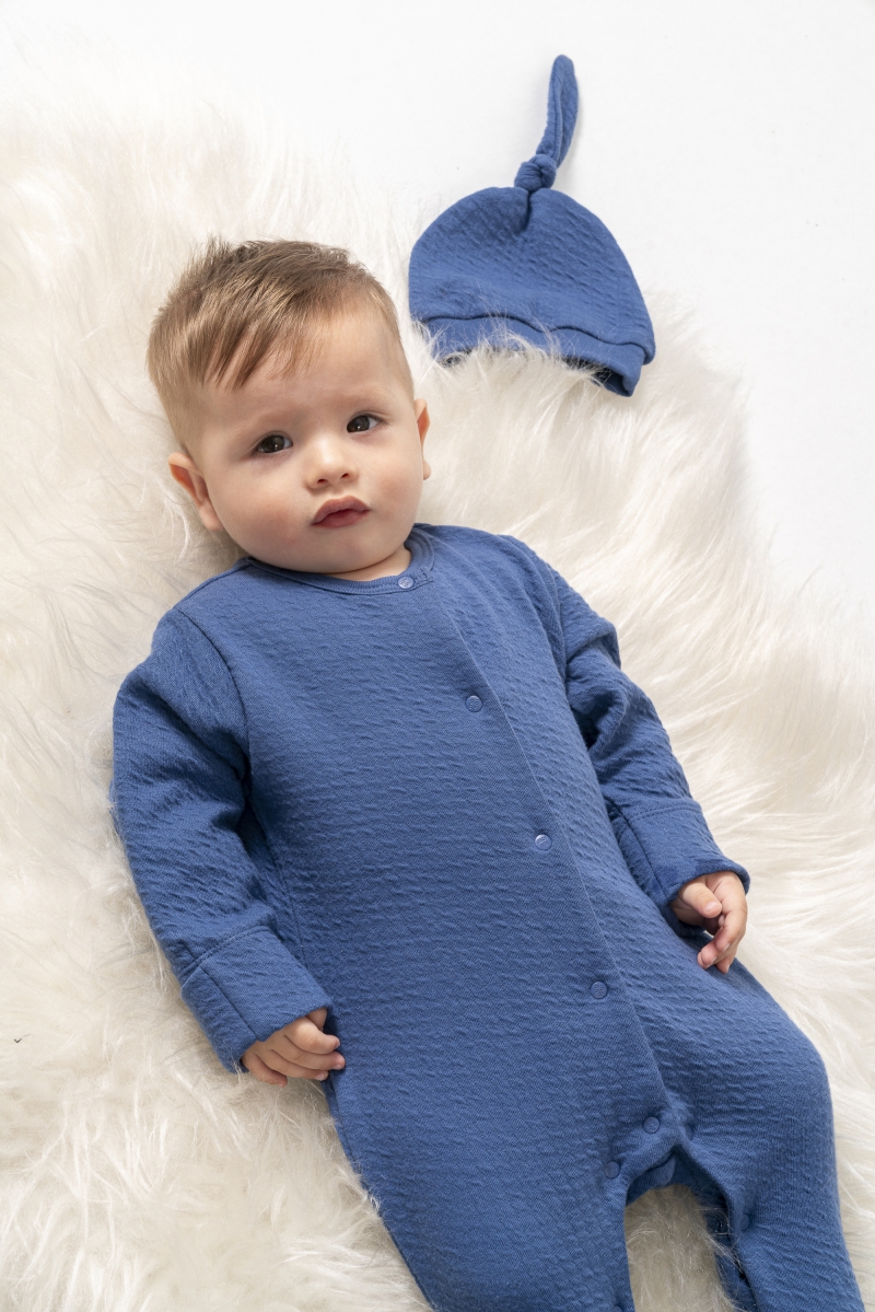 Navy Blue - Şapkalı Tulum