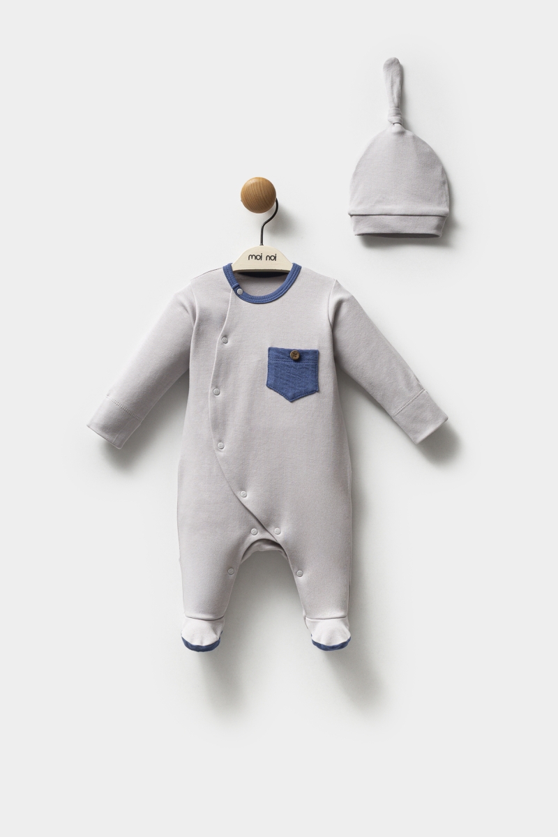 Navy Blue - Şapkalı Tulum