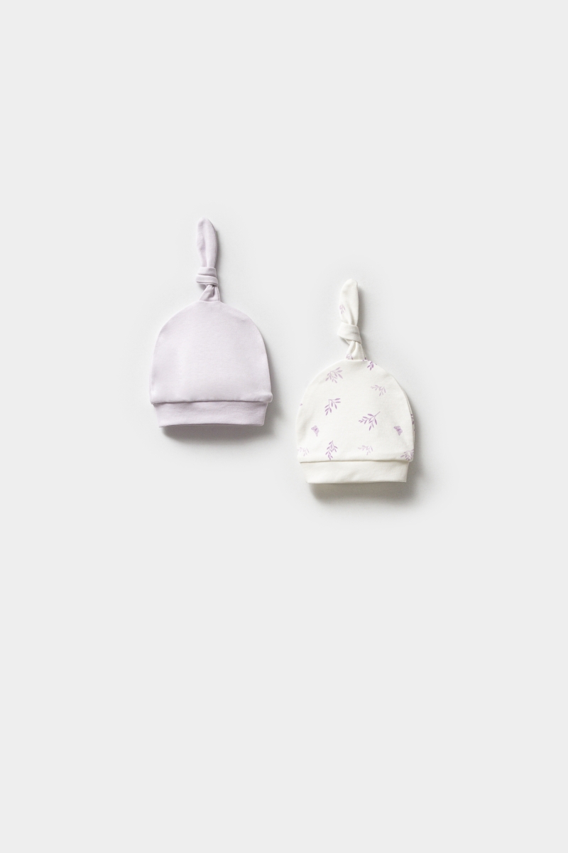 Organik Kelebek - 2li Bağcıklı Şapka