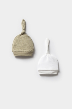 Haki - 2li Bağcıklı Şapka