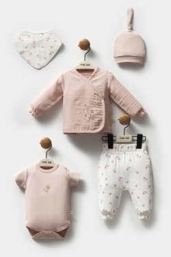 Müslin Çiçek - 5li Set